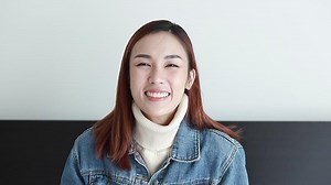 Download woman smiling and waving  for free