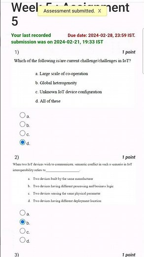 Nptel introduction to internet of things week 5 assignment answer 2024|nptel week 5 iot answer 2024