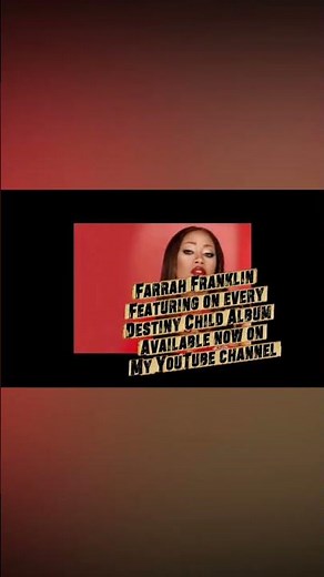 Come support Farrah on my remastered Destiny Child albums, all albums are on my channel in playlist.