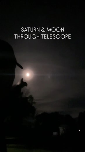 SunshineNate on Instagram: "Saturn & Moon Through Large Telescope #saturn #moon #telescope #astronomy"