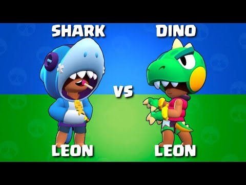 SHARK LEON vs DINO LEON | Brawl Stars Skin Comparison