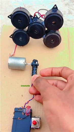 Powering_5_Buzzer_With_Mini_BLDC_Drone_Motor #tech #diy #viral 66