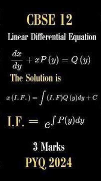Linear Differential Equation (dx/dy) Made Easy Basic Form + Integrating Factor Trick!