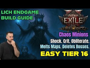DESTROYS Atlas Maps & Bosses! FULL ENDGAME Lich Chaos Minions Build | PoE2 0.3