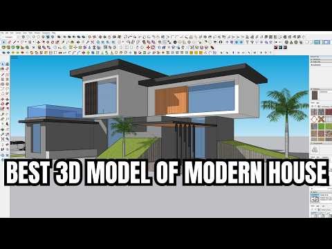 SKETCHUP BEGINNER TUTORIAL HOW TO CREATE ATTRACTIVE MASSING MODERN HOUSE SKETCHUP TUTORIAL