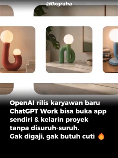 OpenAI Update!! OpenAI resmi memperkenalkan ChatGPT Work, AI agent terbaru yang ditenagai Codex dan GPT-5.6. Berbeda dari chatbot biasa, ChatGPT Work mampu bekerja langsung dengan berbagai aplikasi dan file, menangani proyek dalam waktu yang lama, hingga membantu menyelesaikan pekerjaan dari awal ampe selesai, duh AI makin canggih aja. Nggak kebayang nanti seberapa besar dampaknya ke dunia kerja. #AI #Update #openaiI #ChatGPT