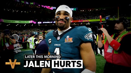 COMING UP: Super Bowl MVP and Eagles quarterback Jalen Hurts joins us LIVE after his win and former 'Saturday Night Live' cast members Laraine Newman, Julia Sweeney and Leslie Jones look back on the show's 50th anniversary! | The View