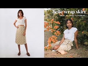 DIY / Wrap Skirt with Buttons - Sewing Tutorial with Downloadable PDF Pattern