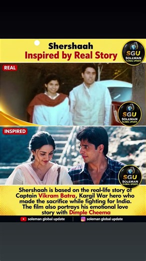 Shershaah Real Story | Captain Vikram Batra & Dimple Cheema ❤️🇮🇳 | Real vs Movie Story