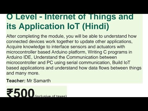 O Level - Web designing and publishing (Hindi) #nielit