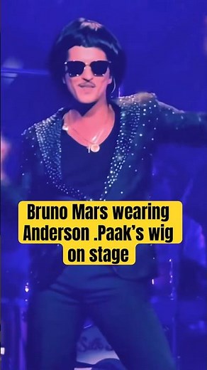 Bruno Mars wearing Anderson .Paak’s wig on stage #brunomars #andersonpaak #privilegernb