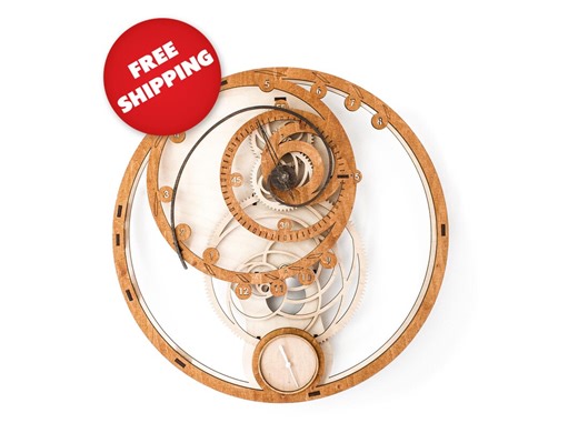 DIY Fibonacci Wooden Clock Kit: 3D Puzzle, Mechanical Craft Clock - Etsy