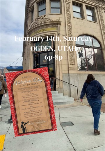 Food & Music for a Valentine! The Two Bit Bistro - Ogden, Utah All ages & no cover charge. Limited seating tho! Book a table! #ogdenutah #slc #davis #weber #valentinesday