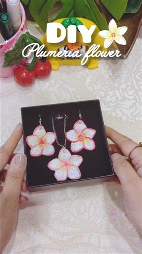 DIY Cutest Clay earrings 🌸#flower #clayart #shorts #shortfeed
