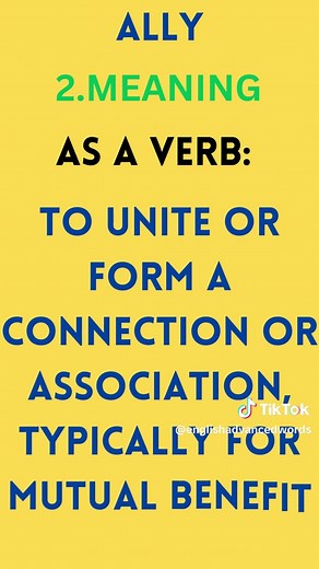 Ally Meaning: Advanced English Vocabulary Explained