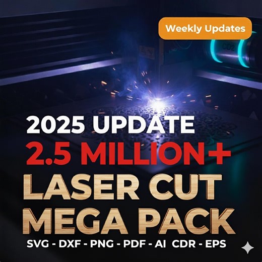 Laser Cut Mega Bundle | 2,500,000  Designs for Diode CO2 and Fiber Lasers | Lightburn and Xtool Compatible | Laser Cut & Engraving Files - Etsy