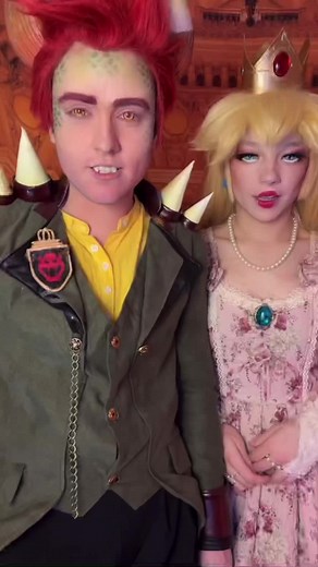 Formal apology video 🩳 #behindthescenes #mariolore #bowsercosplay #princesspeach