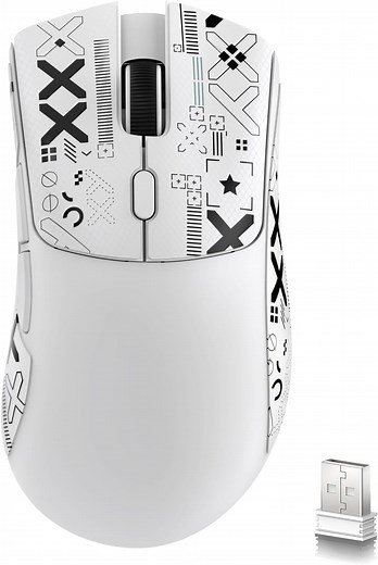 ATTACK SHARK R1 SUPERLIGHT Gaming Mouse with Tape, PixArt PAW3311 Sensor, BT/2.4G Wireless/Wired, 6 Adjustable DPI up to 18000, for Win/Xbox/PS/Mac