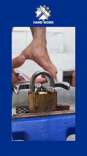 363K views · 1K reactions | Opening a padlock using a wrench #tips #tricks #tool #reels | Hand Work | Facebook