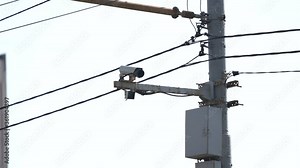 Traffic camera video surveillance, camera speed and movement of cars on the road