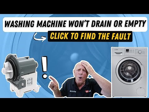 How to find the fault on a Washing Machine that Won't Drain or empty on Balay, Bosch, Neff, Siemens
