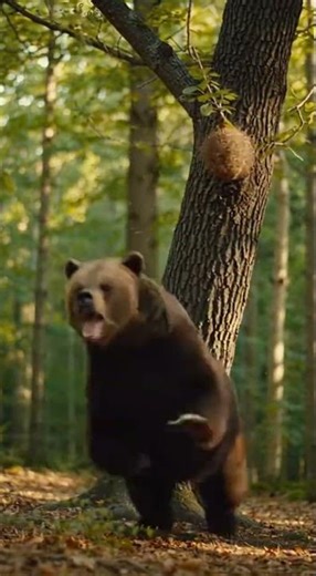 #wildlife #bee #attack #shorts #ai Savage bees protect their home not mater what 🐝🐝🐝