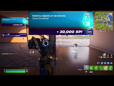 How to EASILY Destroy objects or structures in Fortnite locations Quest!