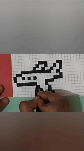 Airplane Pixel Art ✈️📏 Easy Graph Sheet Drawing Tutorial | Craft And Paper