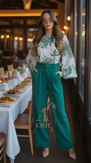 Classy High-Waisted Wide-Leg Trousers Outfits 2025 | Ai chic
