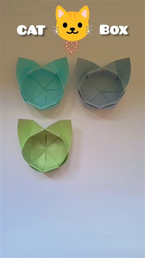 DIY Cute Origami Cat Box short 😺 #shorts #art #craft #love #cat #easy