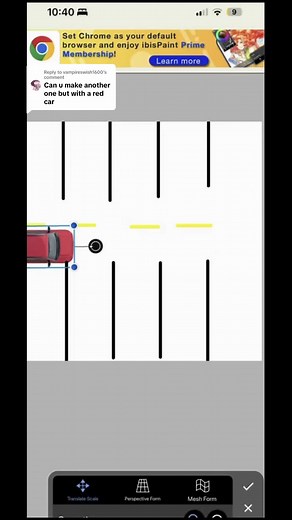 Red Car Parking Challenge with IbisPaint X