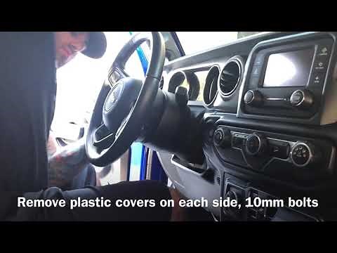 Jeep Wrangler JL JT steering wheel removal, replacement