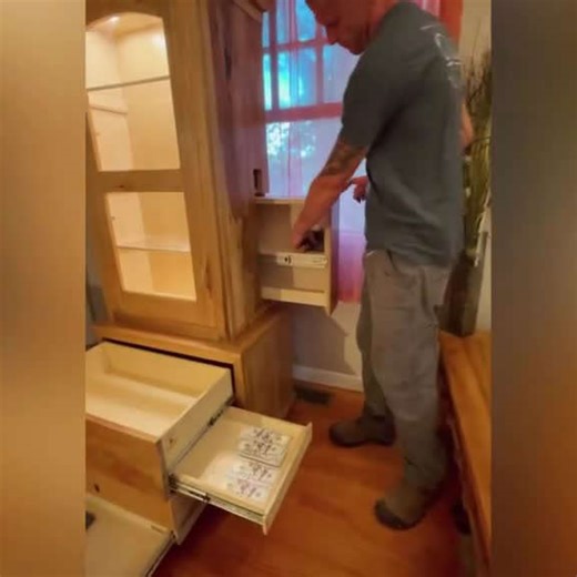 Check Out My Custom Cabinet With Secret Compartments!