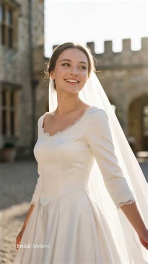 Classic White Satin Bride #weddingdress #weddinginspiration #wedding