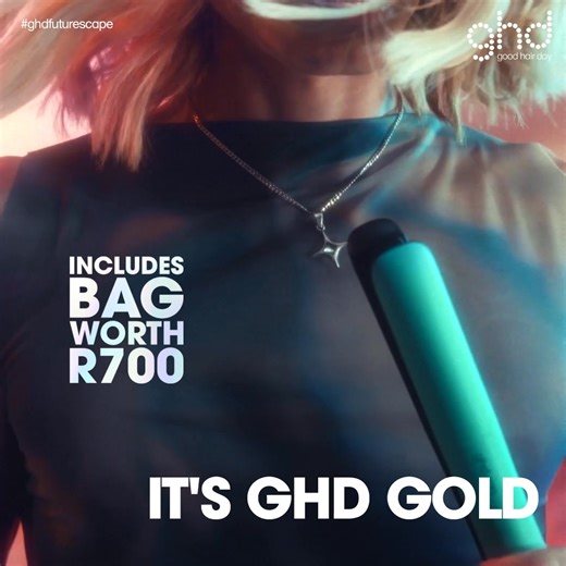 172 reactions | From frizz to fab ‍♀️ in seconds because your hair deserves to be sleek, smooth, and healthier looking with 65% more shine with ghd Gold Hair Straightener paired with a matching heat-resistant bag worth R700. | ghd | Facebook
