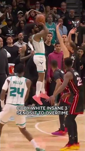 coby white hits an INSANE corner 3 to force OT