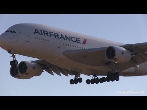 World's Largest Airliner - Air France Airbus A380-800 Landing | Tokyo Narita Int'l Airport