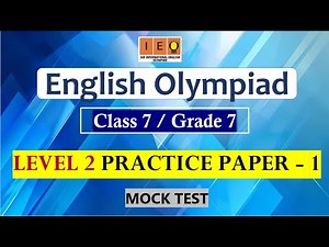English Olympiad practice paper 1 Level 2 - class 7