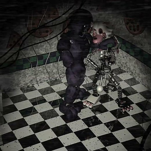 Purple Guy Vs Mangle FNaF 2 in Real Time Animated