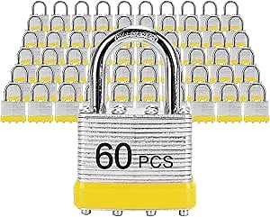 Padlocks with Same Key, LQYN 60 Pcs Laminated Keyed Padlock (1-9/16", 40mm), Keyed Alike Locks, Normal Shackle, for Storage Locker, Hasp Latch, Toolbox, Sheds - Amazon.com