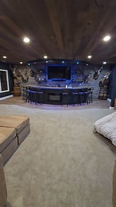 Decided to combine one of my trophy rooms into a bar & trophy room! What better way to relive stories & memories of hunts! 🔧 Rich/Jenny Jerde #deerhunting #deer #basementbar #outdoors #hunting | Jeff Althoff
