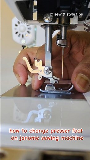 How to change presser foot on janome sewing machine #sewingtipsandtricks #sewingmachine #sewinghacks