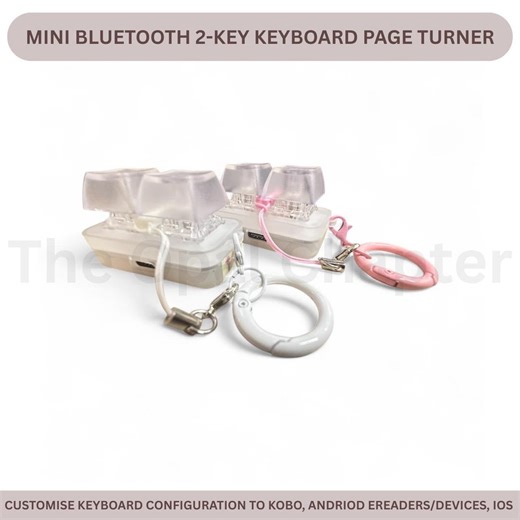 Mini Bluetooth 2-key Keyboard Page Turner - Wireless for Ereader (kobo, Andriod, Boox, Bigme, Meebook, Ios, Windows) and Music Control - Etsy