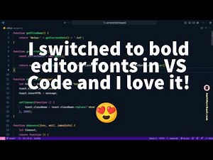 I switched to bold editor fonts in VS Code and I love it!