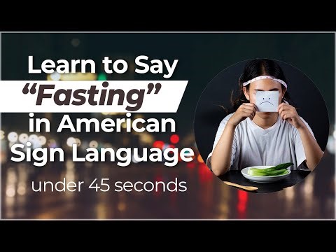 Signing in Seconds: Learn how to say FASTING in ASL! LESS THAN 40 SECONDS!