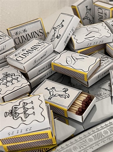 Custom Wedding/event Match Boxes (including Match Sticks) - Etsy