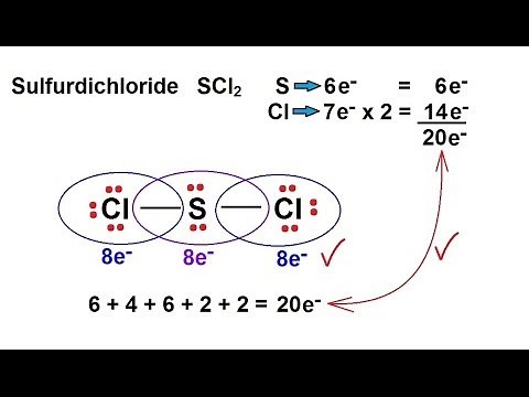 Chemistry - Chemical Bonding (9 of 35) Lewis Structures - Sulfur Dichloride, SCl2