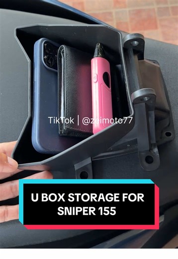 UBOX STORAGE FOR SNIPER 155 👍💯 Bagay na bagay sa motorcycle detailing, setup up ideas at accessories ng motor bikes nyo! #sniper155