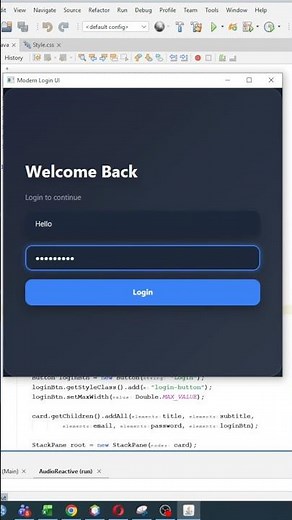 Modern JavaFX Login UI