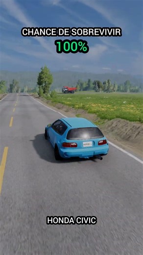 ¿Qué carro podrá pasar entre los dos camiones? #beamngdrive #beamng #beamngcrashes #car #game #crash